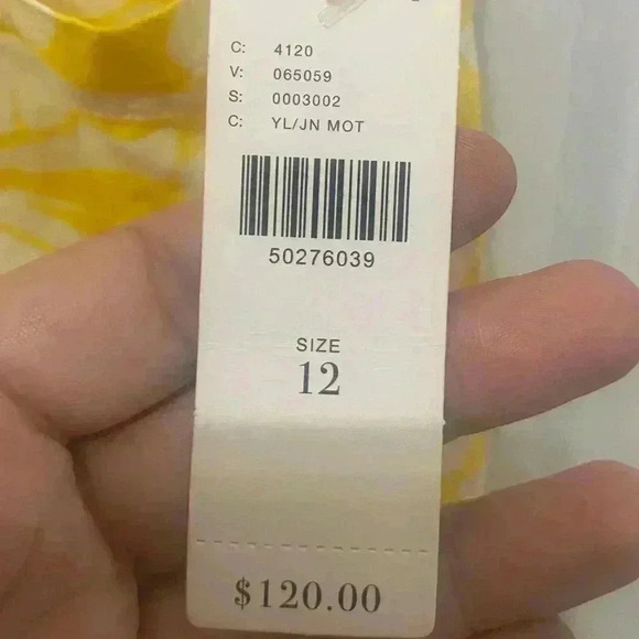 Anthropologie Lemon Print Linen Blend Skirt Size 12 - Picture 6 of 6